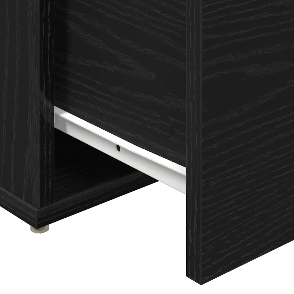 vidaXL Chest of Drawers Black Oak 40.5 x 40 x 40 cm Engineered Wood