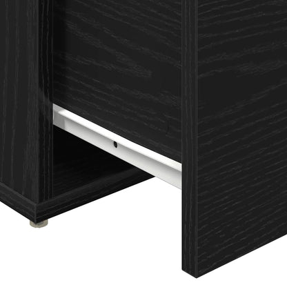 vidaXL Chest of Drawers Black Oak 40.5 x 40 x 40 cm Engineered Wood