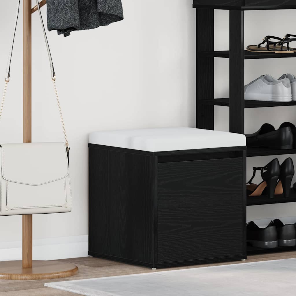 vidaXL Chest of Drawers Black Oak 40.5 x 40 x 40 cm Engineered Wood