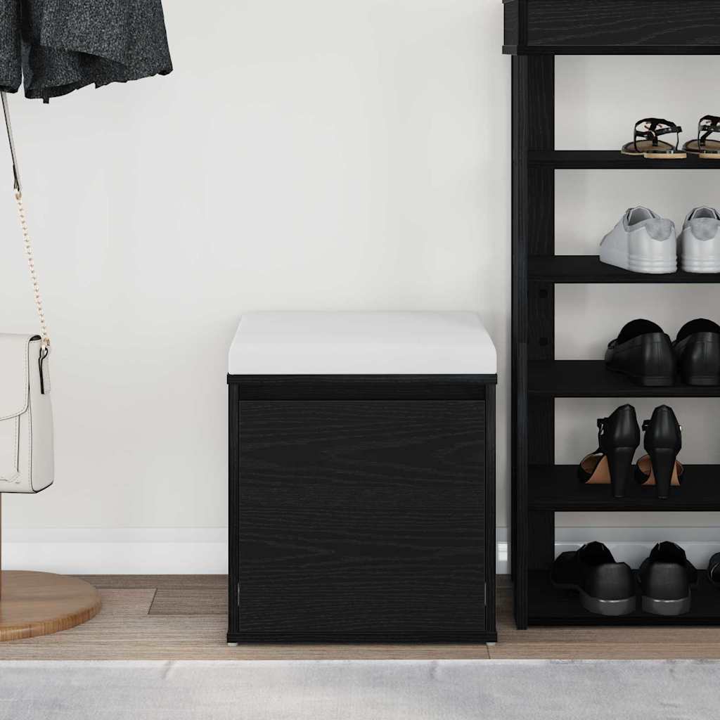 vidaXL Chest of Drawers Black Oak 40.5 x 40 x 40 cm Engineered Wood