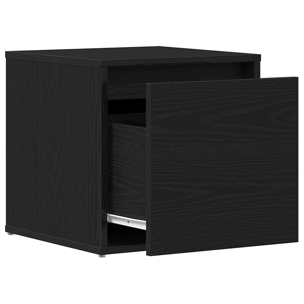 vidaXL Chest of Drawers Black Oak 40.5 x 40 x 40 cm Engineered Wood