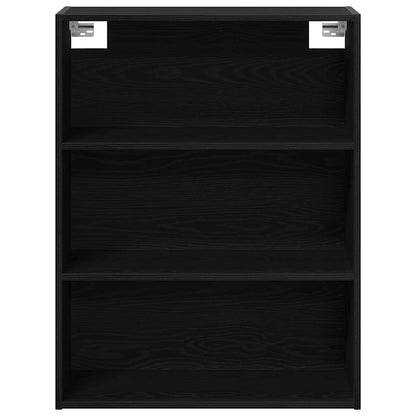 vidaXL Hanging Wall Cabinet Wall-mounted Black Oak 69.5 x 32.5 x 90 cm