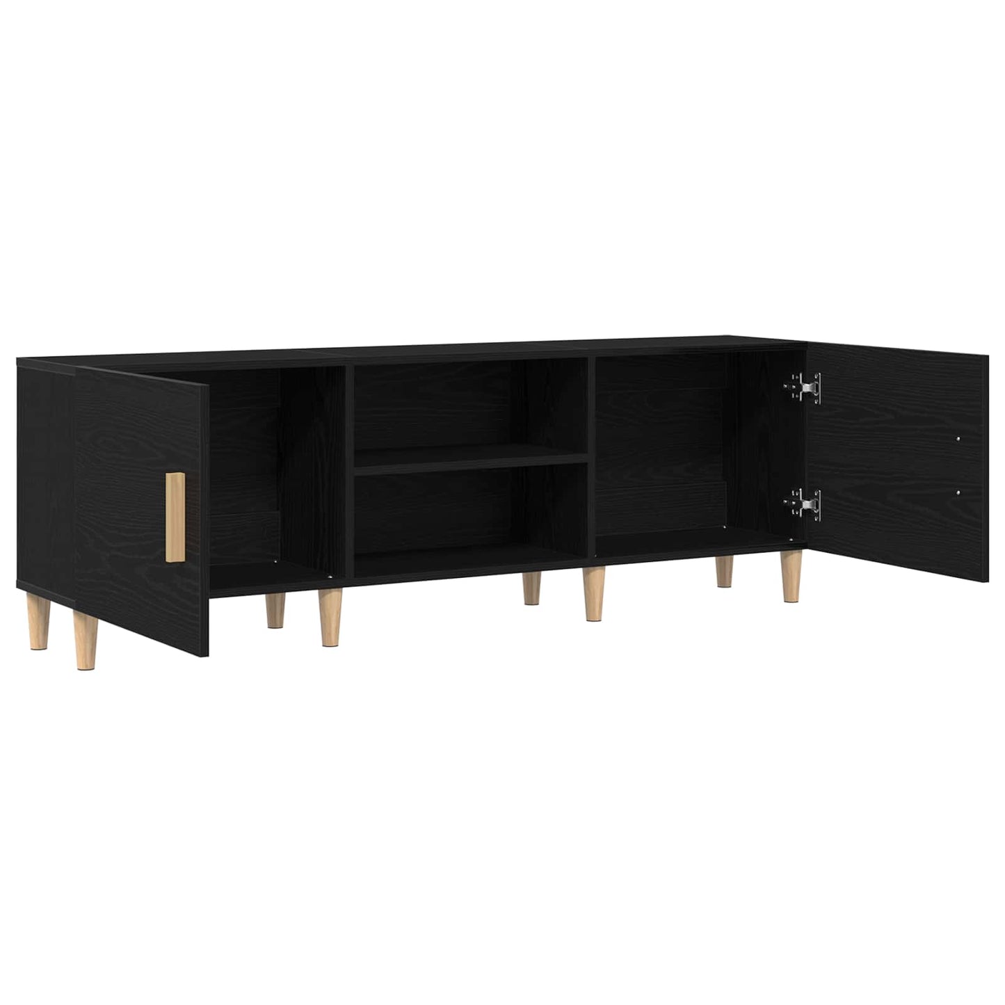 vidaXL TV Cabinet Black Oak 150 x 30 x50 cm Engineered Wood