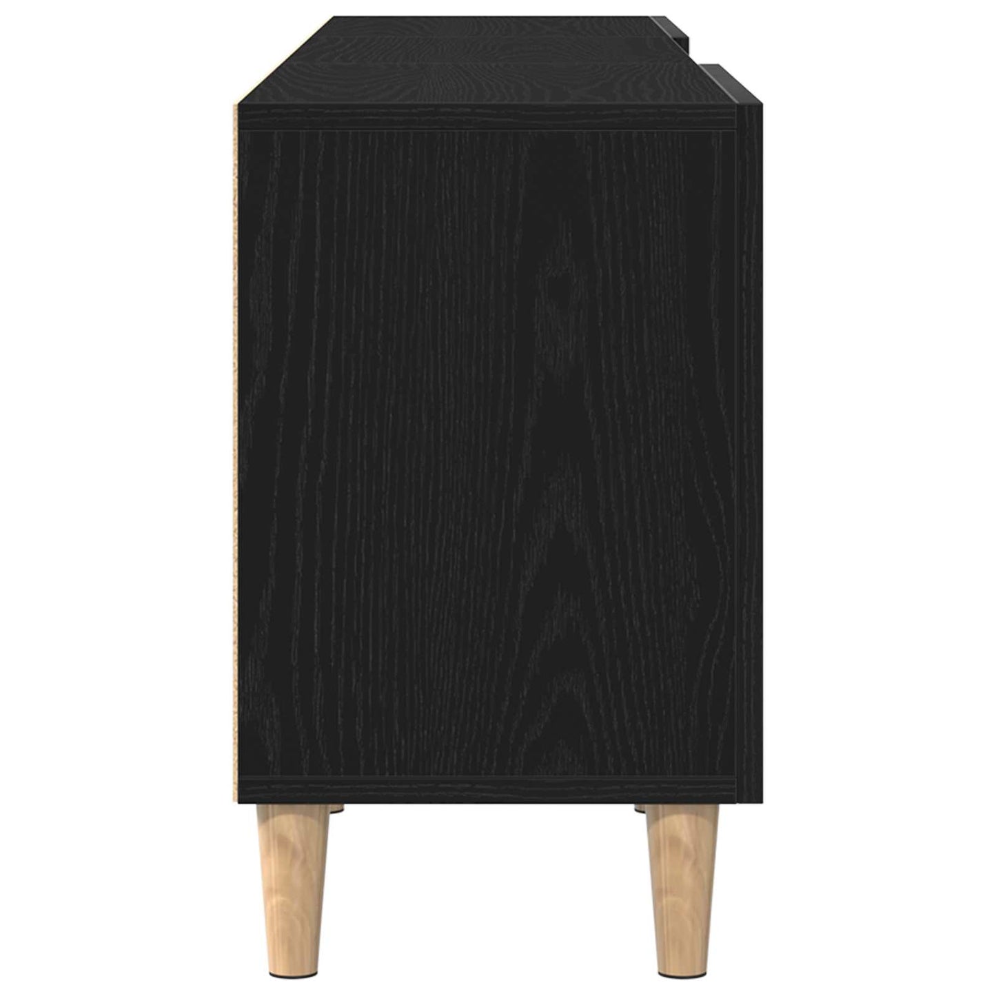 vidaXL TV Cabinet Black Oak 150 x 30 x50 cm Engineered Wood
