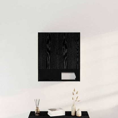 vidaXL Wall Cabinet 60 x 30 x 70 cm Engineered Wood Black Oak