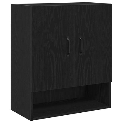 vidaXL Wall Cabinet 60 x 30 x 70 cm Engineered Wood Black Oak
