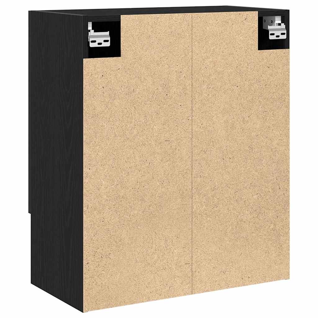 vidaXL Wall Cabinet 60 x 30 x 70 cm Engineered Wood Black Oak