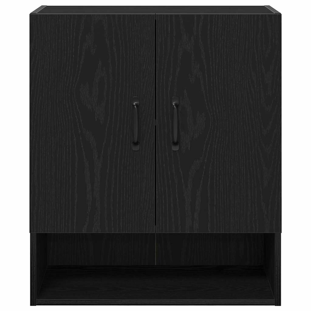 vidaXL Wall Cabinet 60 x 30 x 70 cm Engineered Wood Black Oak