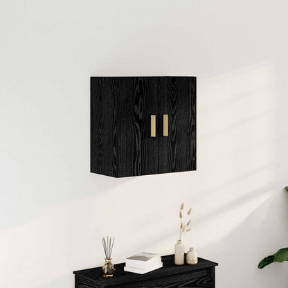 vidaXL Wall Cabinet 60 x 30 x 60 cm Engineered Wood Black Oak