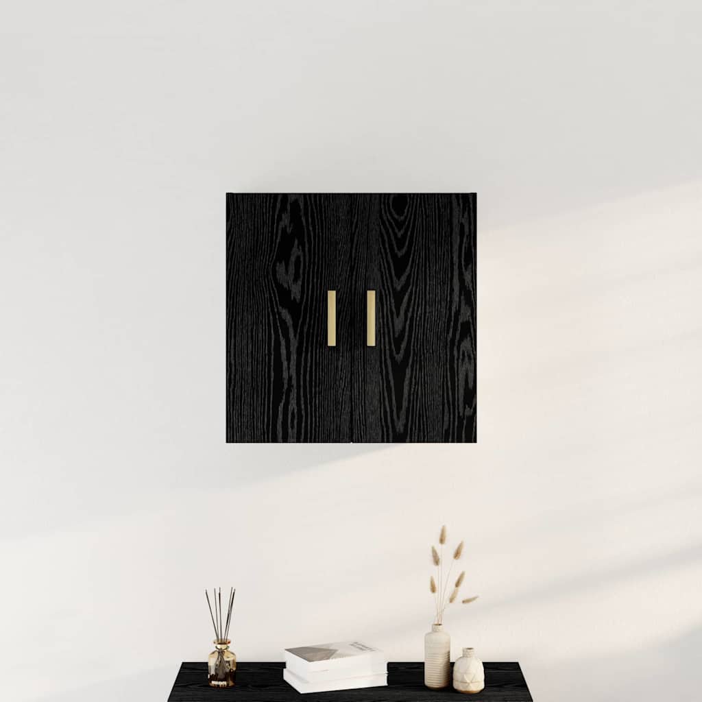vidaXL Wall Cabinet Black Oak 60 x 30 x 60 cm Engineered Wood