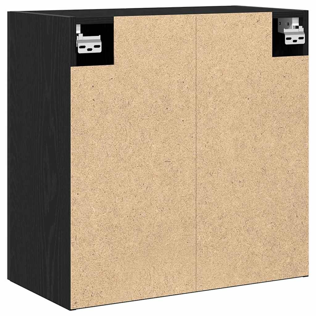vidaXL Wall Cabinet 60 x 30 x 60 cm Engineered Wood Black Oak