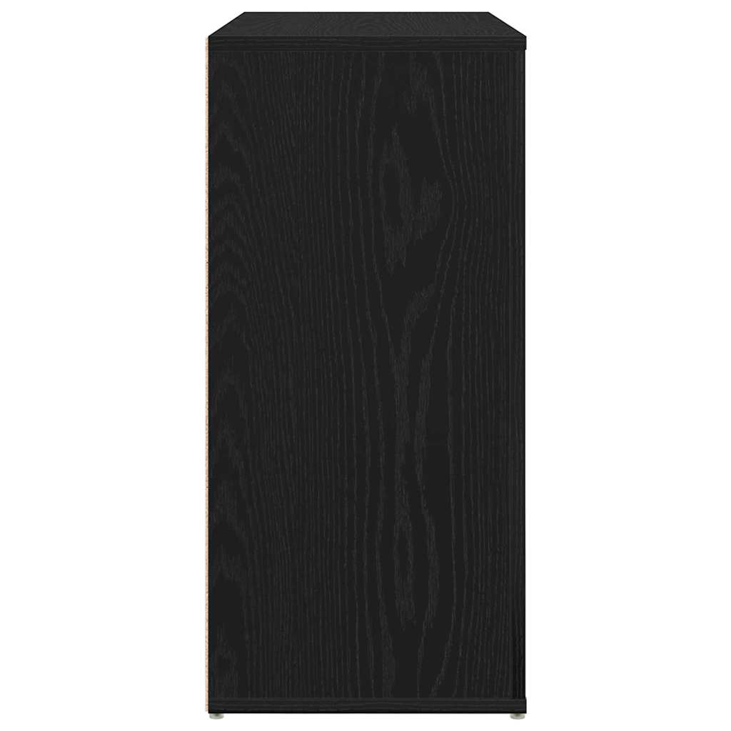 vidaXL Sideboard Black Oak 80 x 33 x 70 cm Engineered Wood