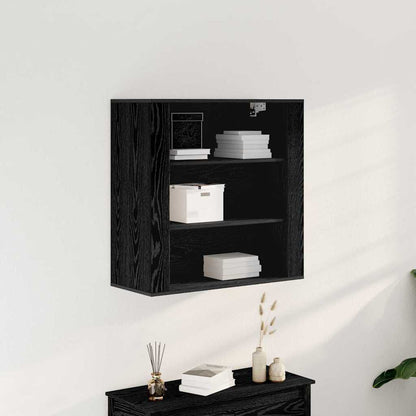 vidaXL Wall Cabinet Black Oak 80 x 33 x 80 cm Engineered Wood