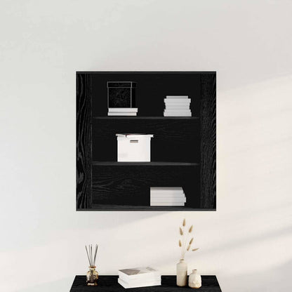 vidaXL Wall Cabinet Black Oak 80 x 33 x 80 cm Engineered Wood