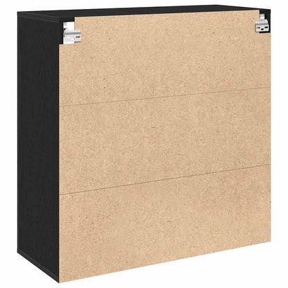 vidaXL Wall Cabinet Black Oak 80 x 33 x 80 cm Engineered Wood