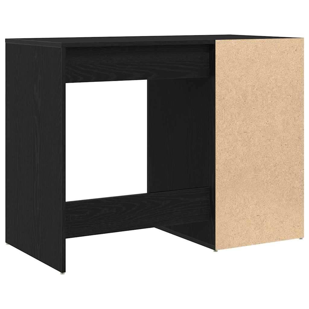 vidaXL Desk with Drawer Black Oak 100 x 49 x 74 cm Engineered Wood