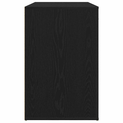 vidaXL Desk with Drawer Black Oak 100 x 49 x 74 cm Engineered Wood