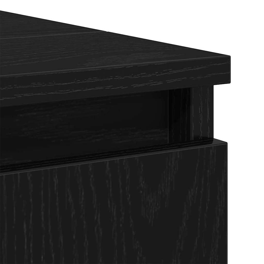 vidaXL Bathroom Sink Cabinet Black Oak 58 x 33 x 60 cm Engineered Wood