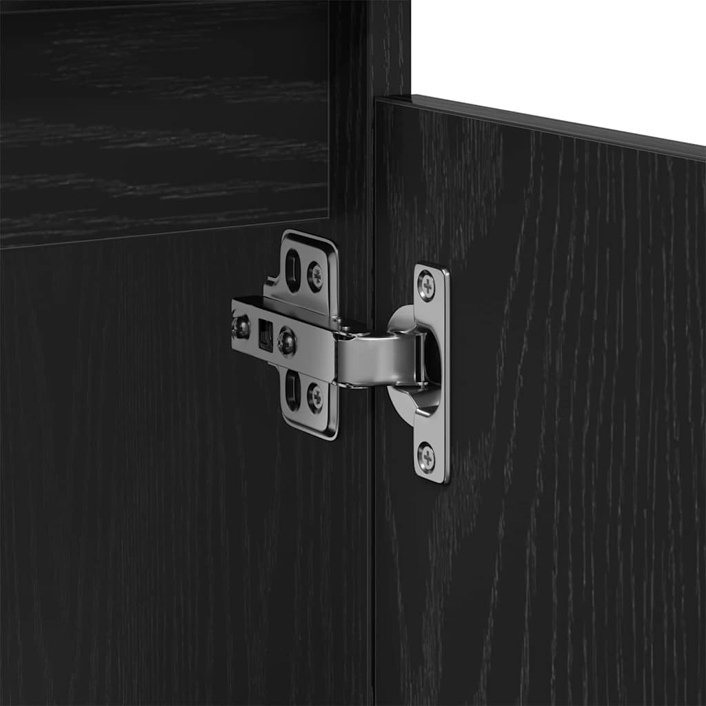 vidaXL Bathroom Sink Cabinet Black Oak 58 x 33 x 60 cm Engineered Wood