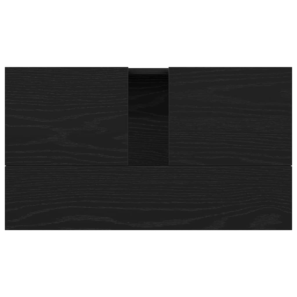 vidaXL Bathroom Sink Cabinet Black Oak 58 x 33 x 60 cm Engineered Wood