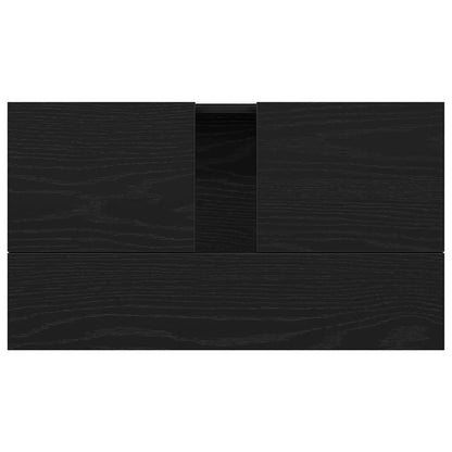 vidaXL Bathroom Sink Cabinet Black Oak 58 x 33 x 60 cm Engineered Wood