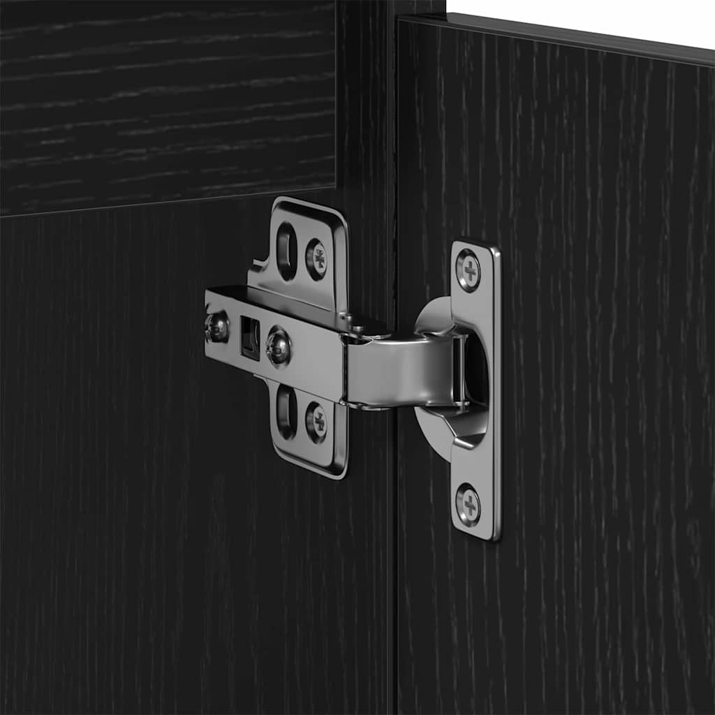 vidaXL Bathroom Cabinet Black Oak 65 x 33 x 60 cm Engineered Wood