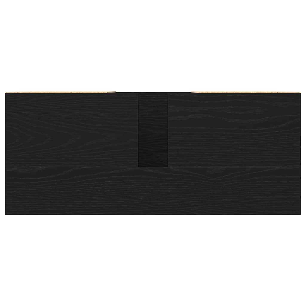 vidaXL Bathroom Sink Cabinet Black Oak 80 x 33 x 60 cm Engineered Wood