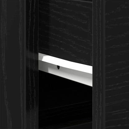 vidaXL Bathroom Sink Cabinet Black Oak 80 x 33 x 60 cm Engineered Wood