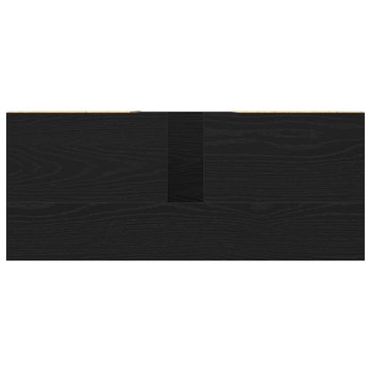 vidaXL Bathroom Sink Cabinet Black Oak 80 x 33 x 60 cm Engineered Wood