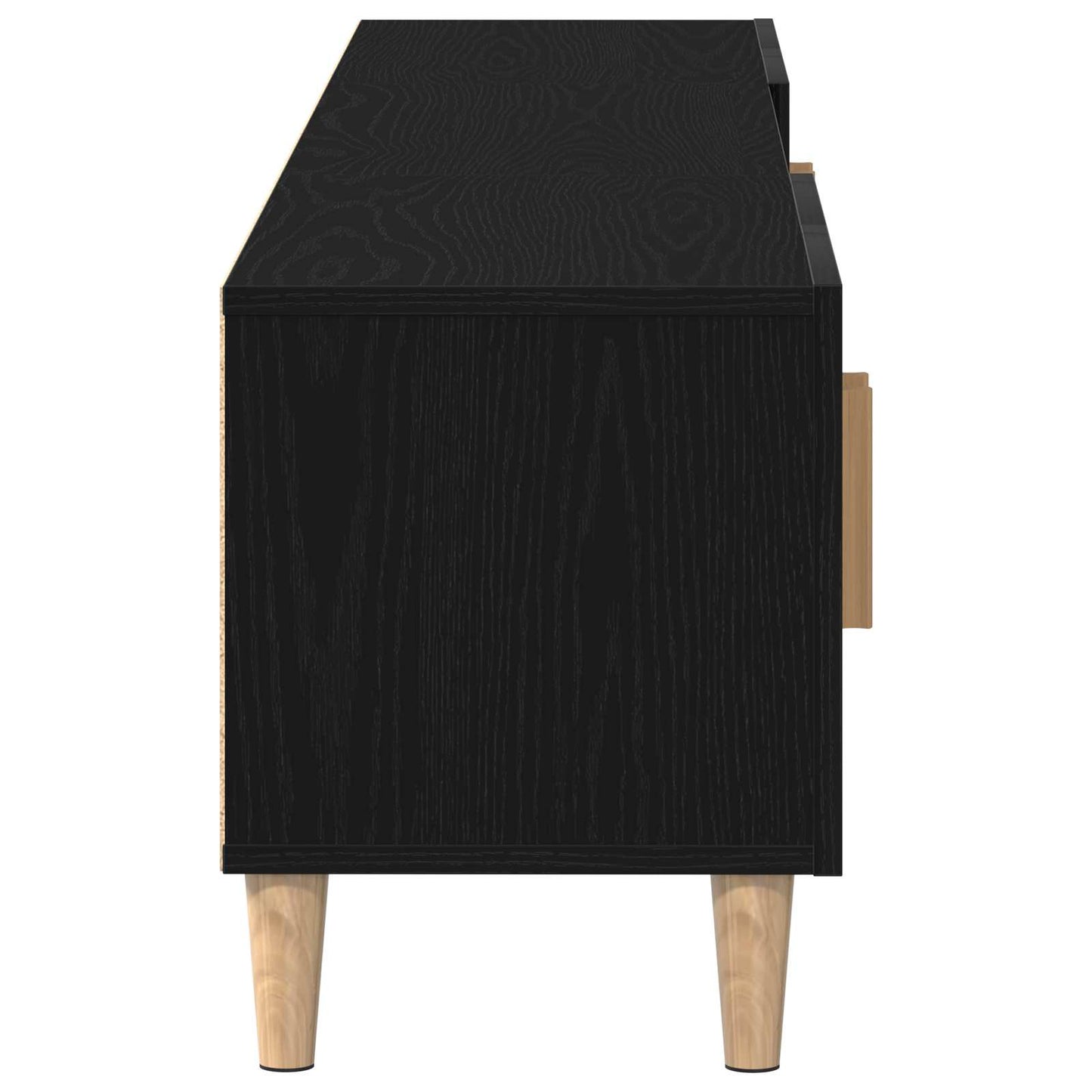vidaXL TV Cabinet Black Oak 180 x 31.5 x 40 cm Engineered Wood