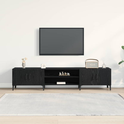 vidaXL TV Cabinet Black Oak 180 x 31.5 x 40 cm Engineered Wood