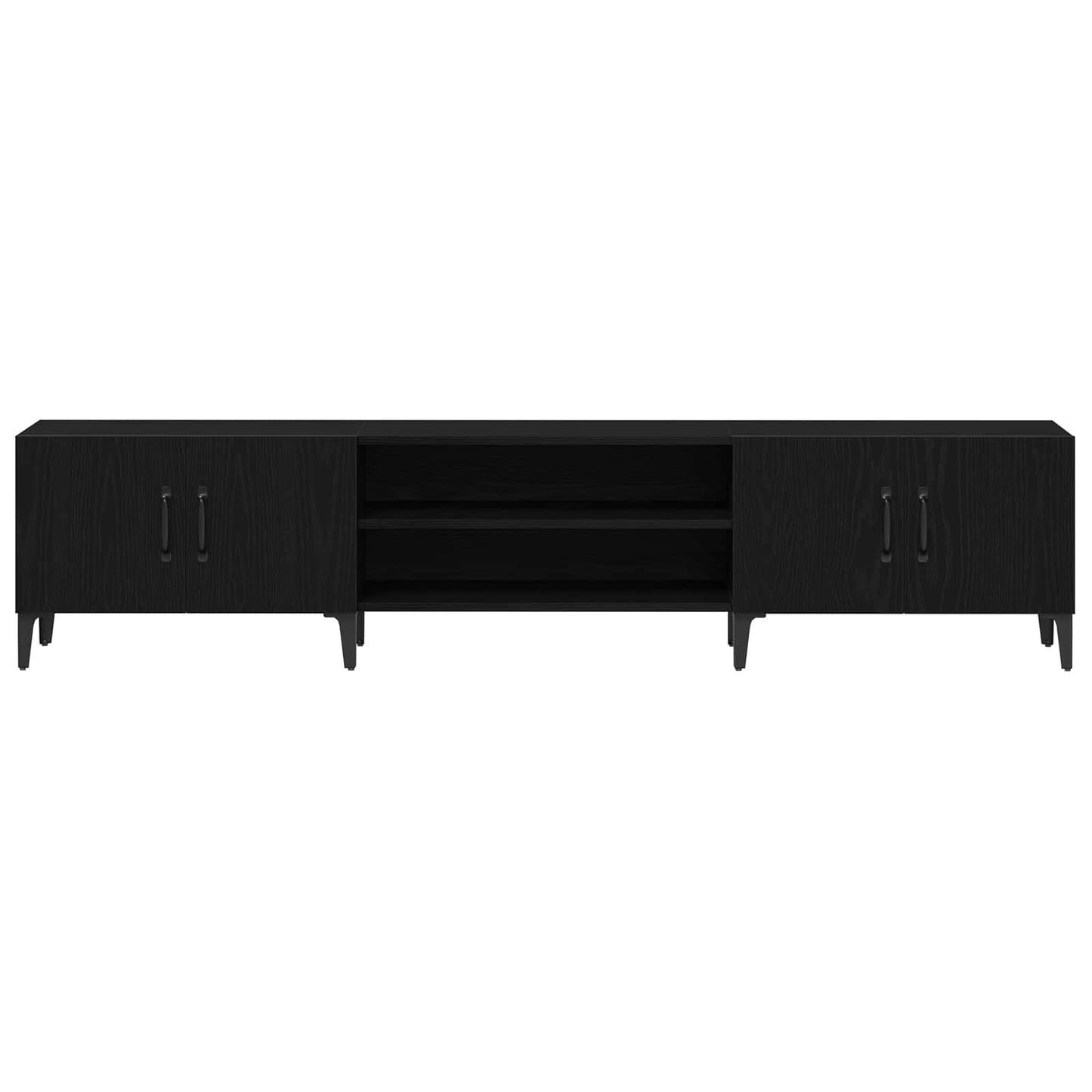 vidaXL TV Cabinet Black Oak 180 x 31.5 x 40 cm Engineered Wood