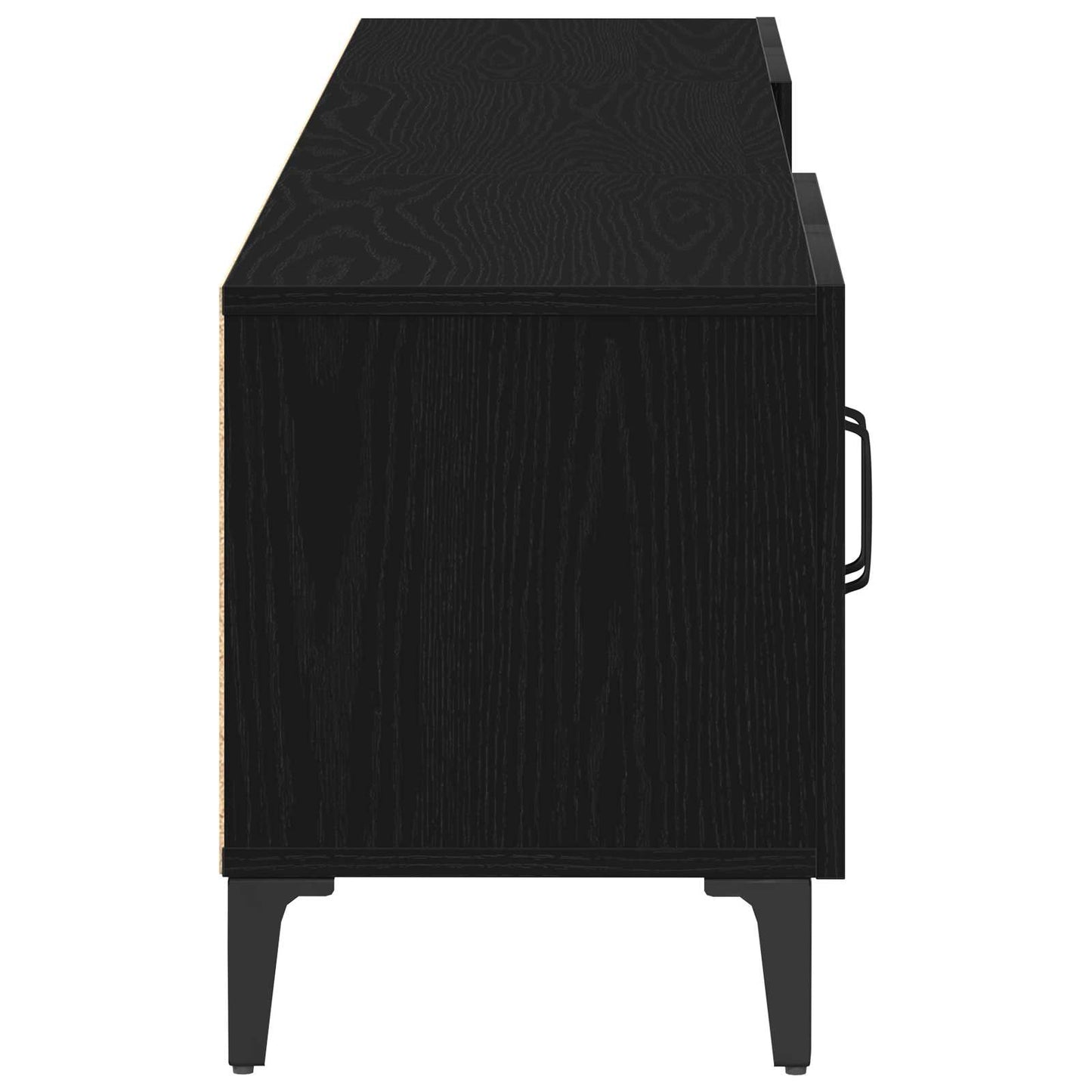 vidaXL TV Cabinet Black Oak 180 x 31.5 x 40 cm Engineered Wood