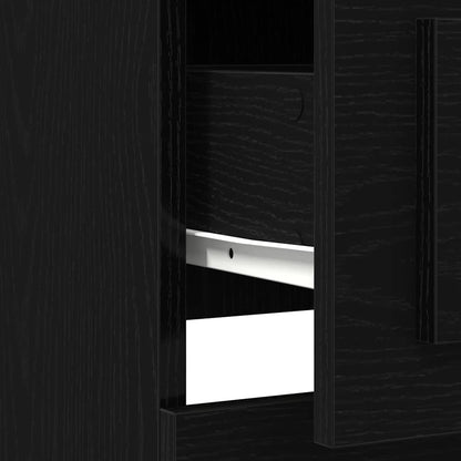 vidaXL Highboard Black Oak 36 x 35.5 x 103.5 cm Engineered Wood