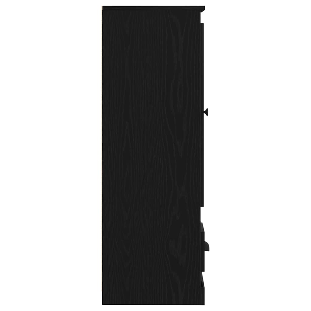 vidaXL Highboard Black Oak 36 x 35.5 x 103.5 cm Engineered Wood