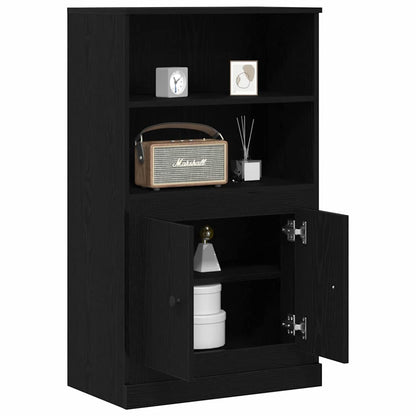 vidaXL Highboard Black Oak 60 x 35.5 x 103.5 cm Engineered wood