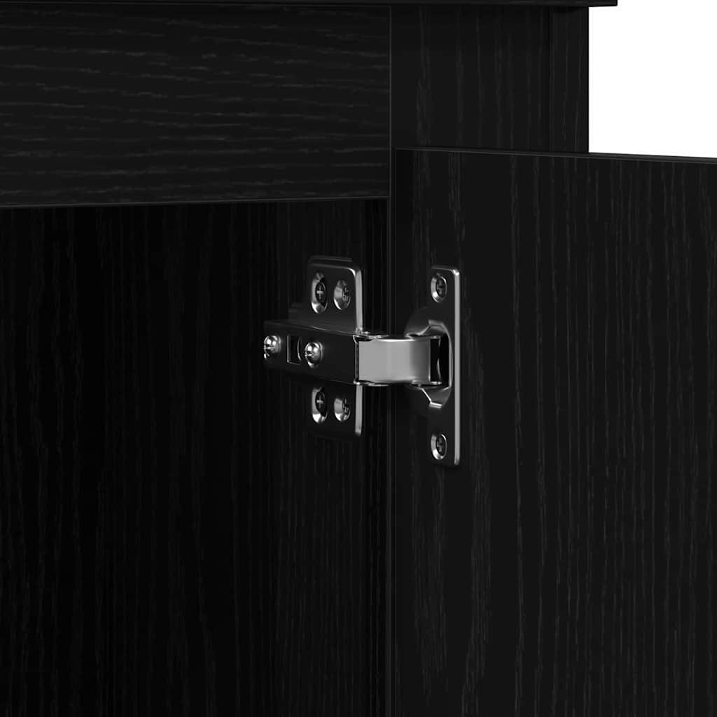 vidaXL Highboard Black Oak 36 x 35.5 x 103.5 cm Engineered Wood