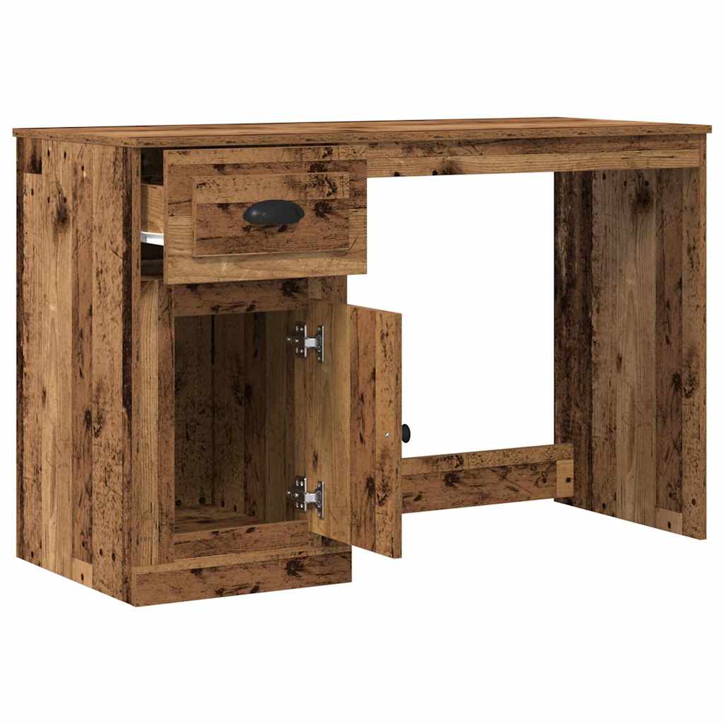 vidaXL Desk with Drawer Old Wood 50 x 115 x 75 cm Engineered Wood