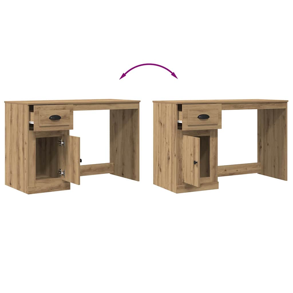 vidaXL Desk with Drawer Artisan Oak 50 x 115 x 75 cm Engineered Wood
