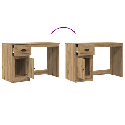 vidaXL Desk with Drawer Artisan Oak 50 x 115 x 75 cm Engineered Wood
