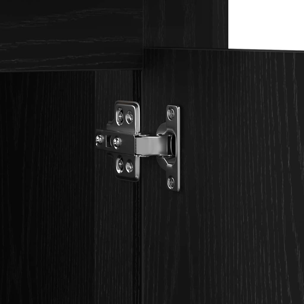 vidaXL Desk with Drawer Black Oak 50 x 115 x 75 cm Engineered Wood