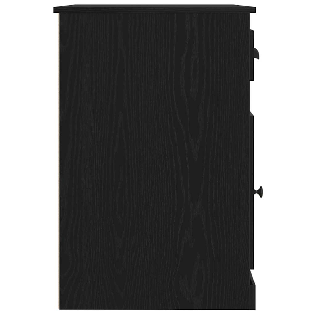 vidaXL Desk with Drawer Black Oak 50 x 115 x 75 cm Engineered Wood