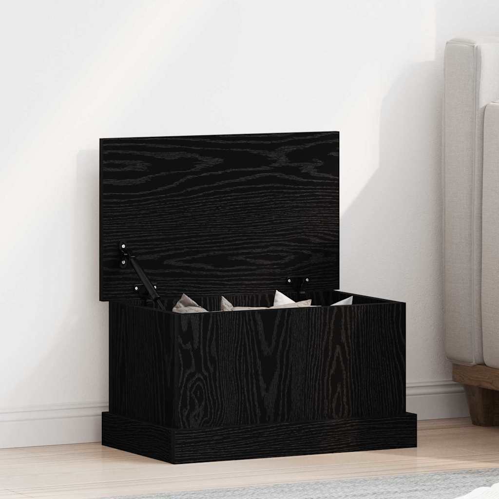 vidaXL Storage Box Black oak 50 x 30 x 28 cm Engineered Wood