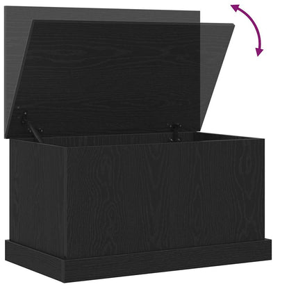 vidaXL Storage Box Black oak 70 x 40 x 38 cm Engineered Wood