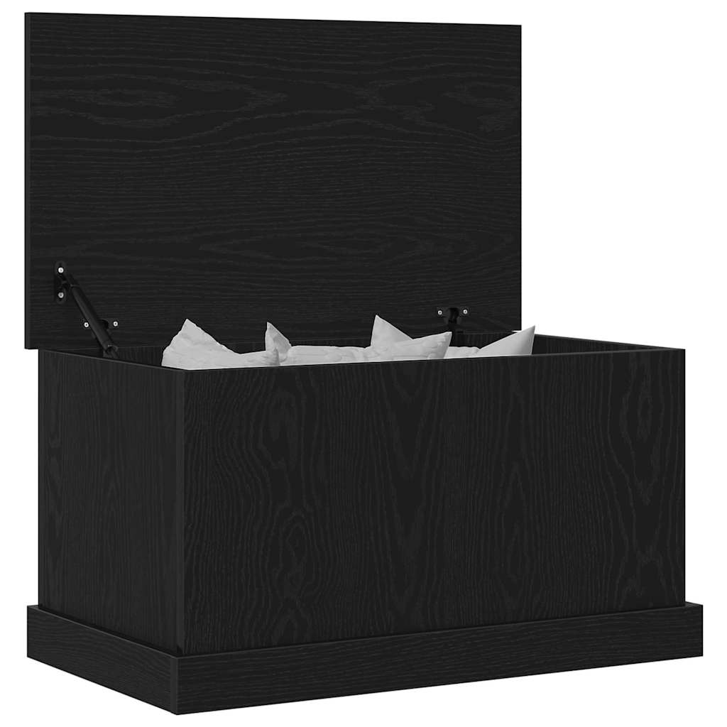 vidaXL Storage Box Black oak 70 x 40 x 38 cm Engineered Wood