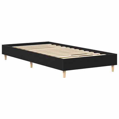 vidaXL Bed Frame Black Oak 203 x 93 x 25 cm Engineered Wood