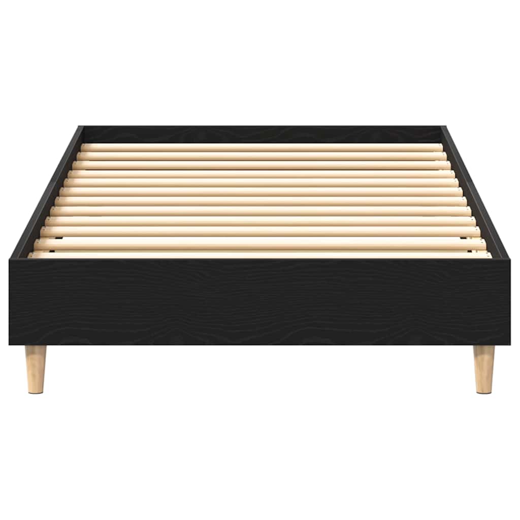 vidaXL Bed Frame Black Oak 203 x 93 x 25 cm Engineered Wood
