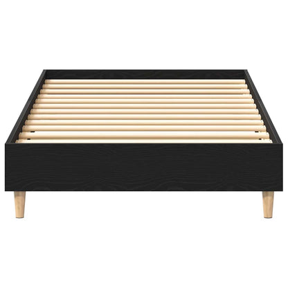 vidaXL Bed Frame Black Oak 203 x 93 x 25 cm Engineered Wood