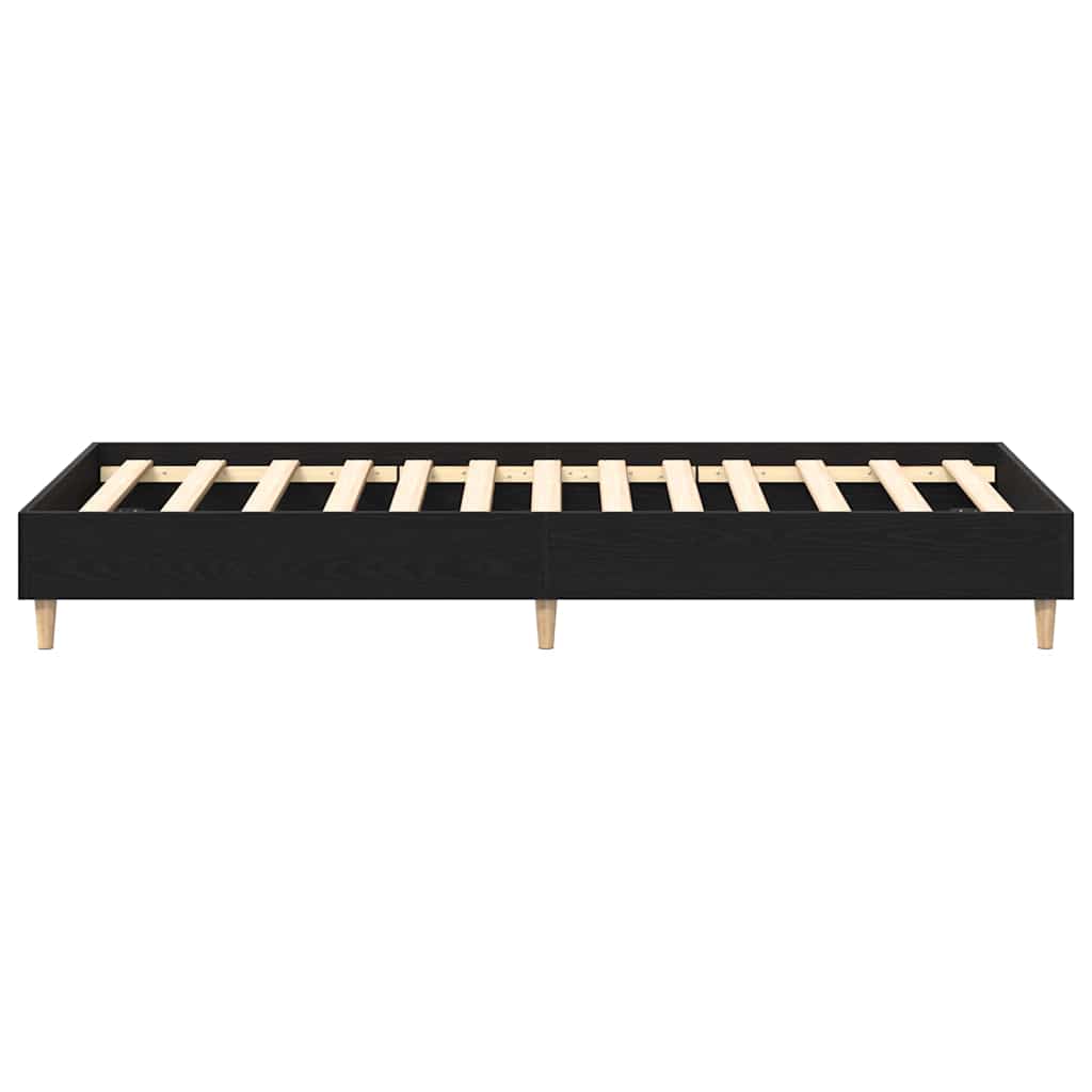 vidaXL Bed Frame Black Oak 203 x 93 x 25 cm Engineered Wood