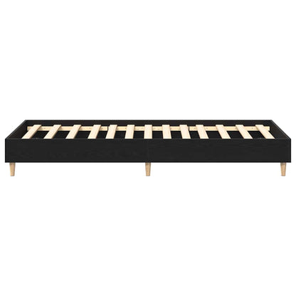 vidaXL Bed Frame Black Oak 203 x 93 x 25 cm Engineered Wood